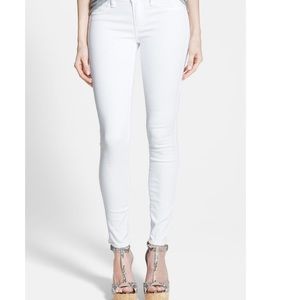 Paige premium white jeans super stretchy 27